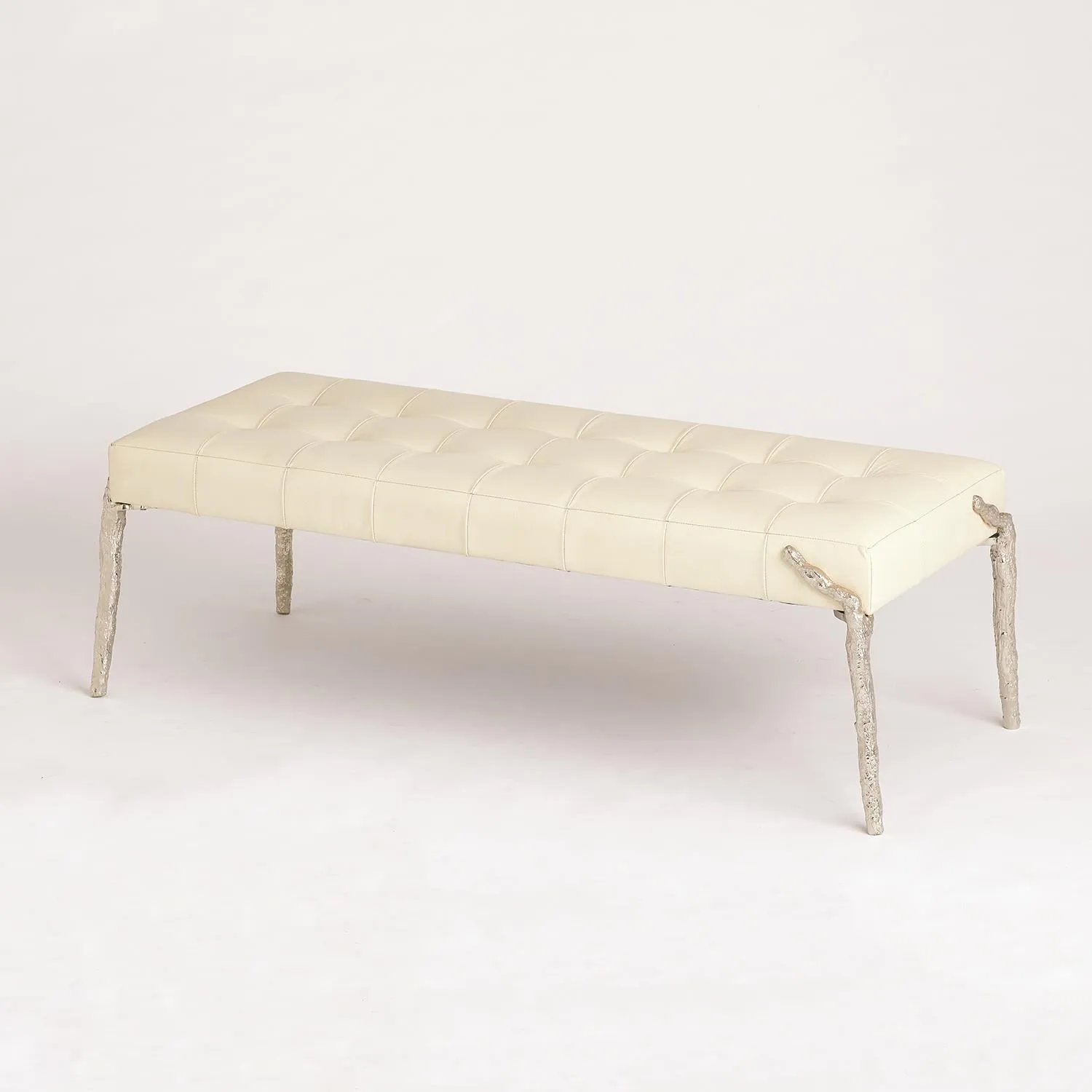 Bristol Branch Bench - Milk Leather