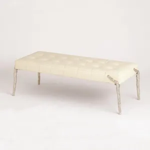 Bristol Branch Bench - Milk Leather