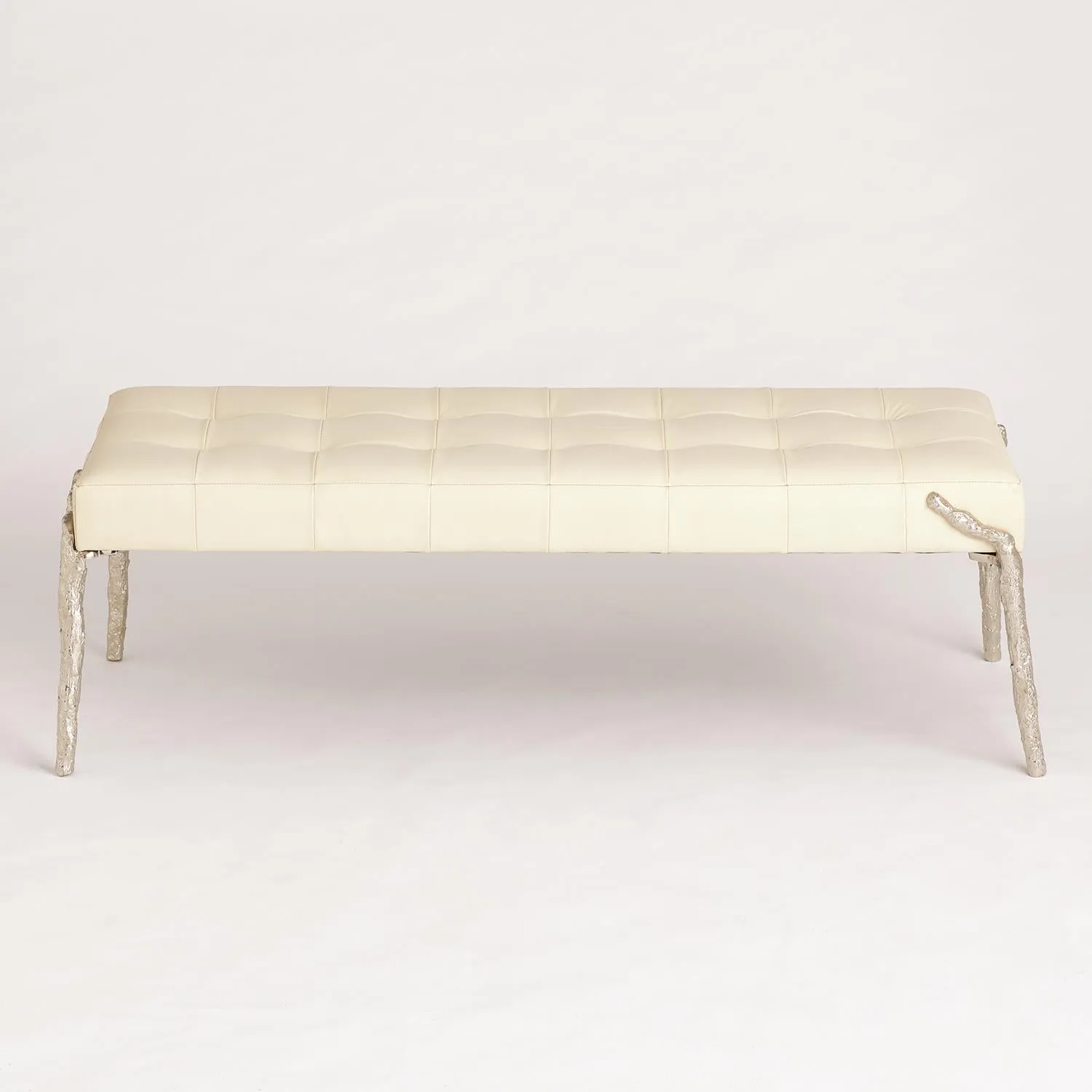 Bristol Branch Bench - Milk Leather