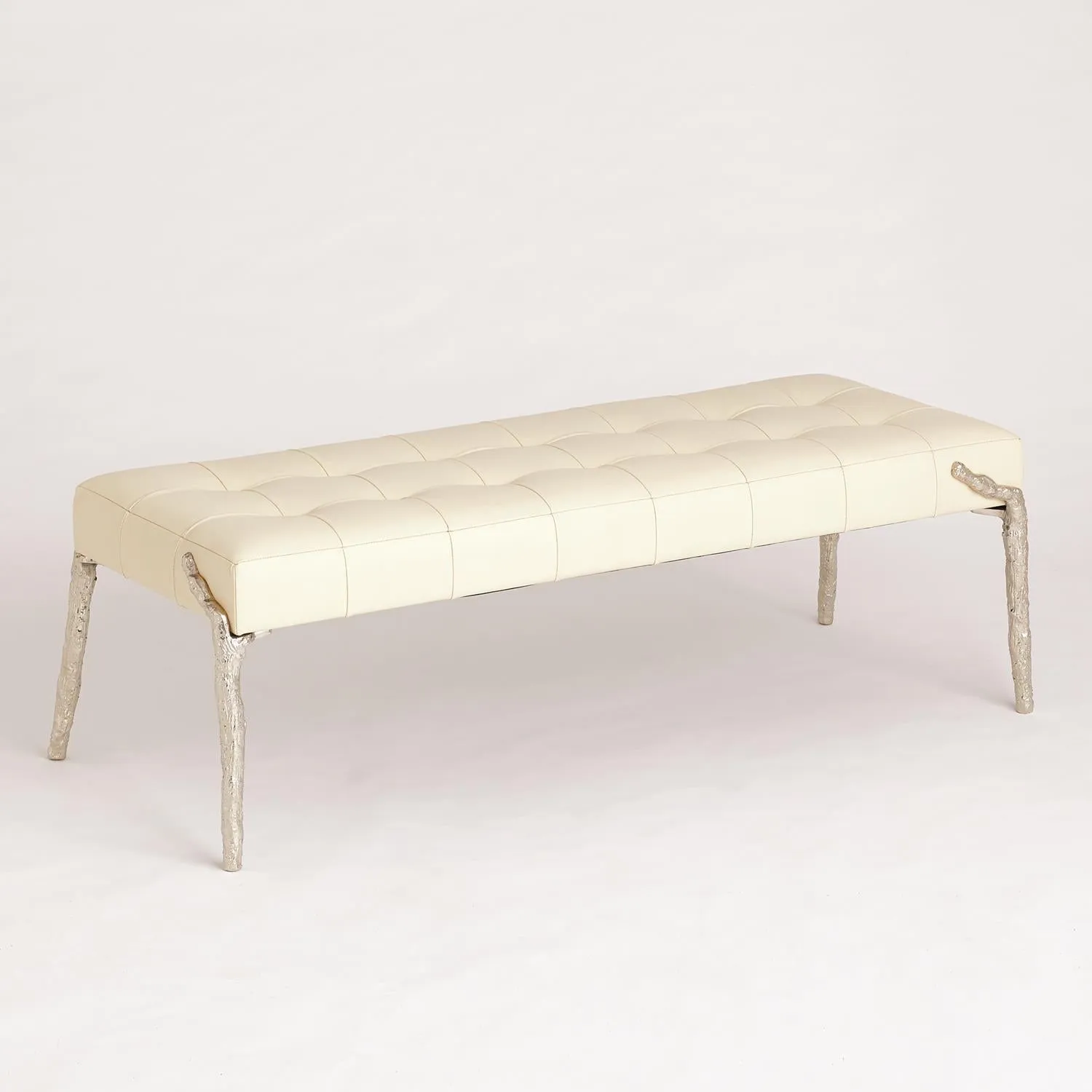 Bristol Branch Bench - Milk Leather