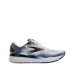 Brooks Men's Ghost 16 Running Shoes in White/Peacoat/Orange SS25