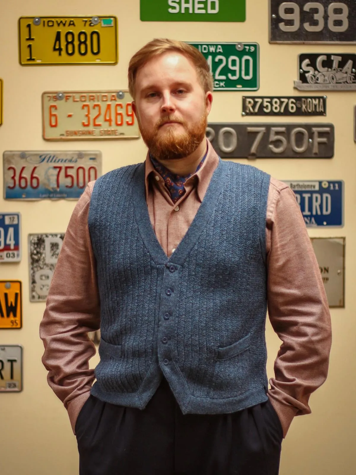 Brown Aspen Brushed Cotton Spearpoint Shirt with Tab Collar and French Cuff