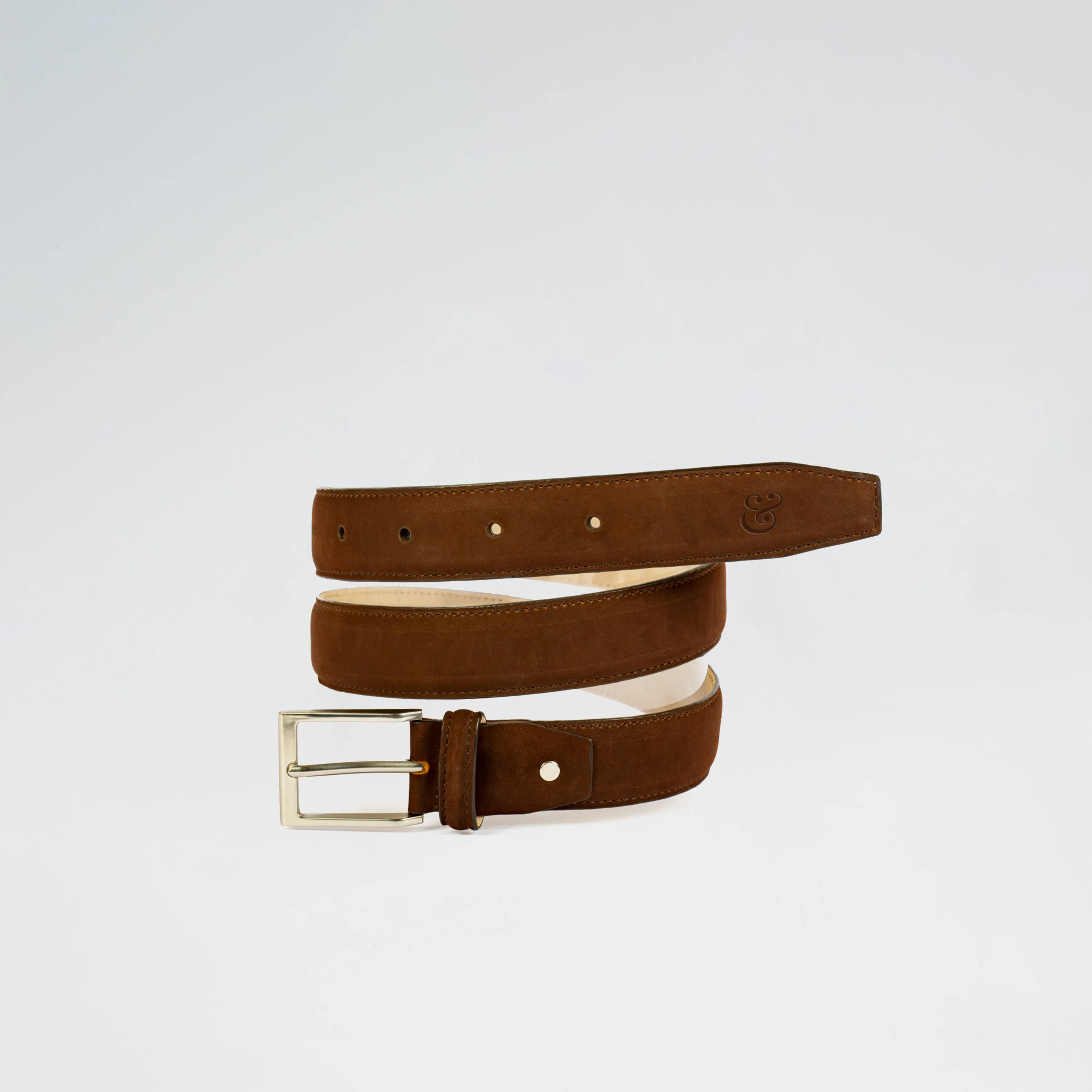 Brown Brushed Suede Belt