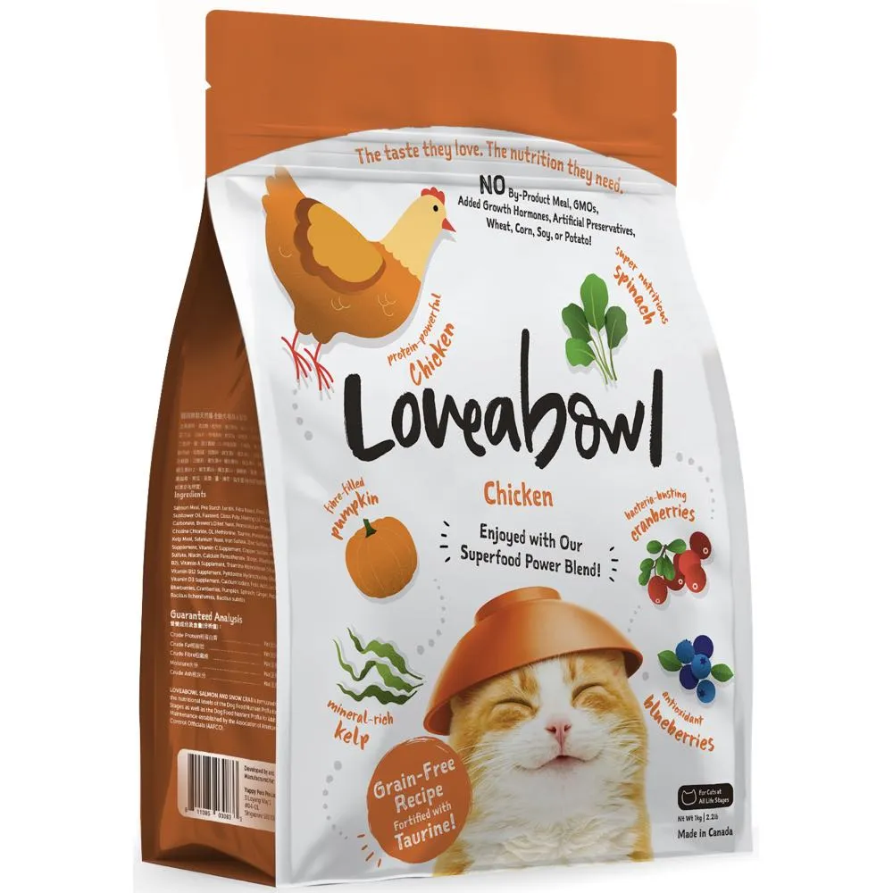 'BUNDLE DEAL': Loveabowl Chicken Grain Free Dry Cat Food