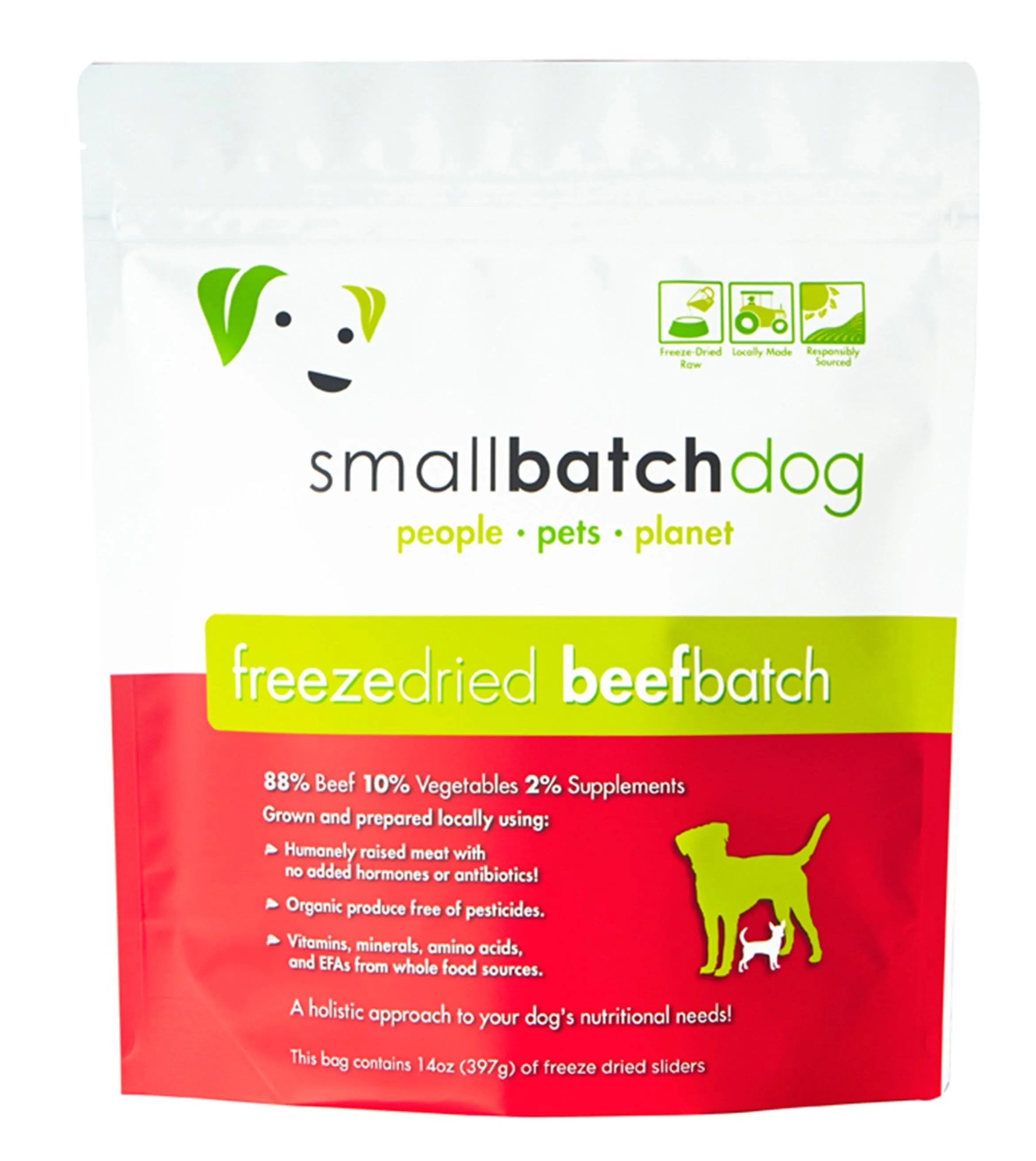 'BUNDLE DEAL': Smallbatch Beef Batch Sliders Freeze Dried Dog Food 14oz