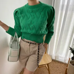 Cable Knit Crop Sweater