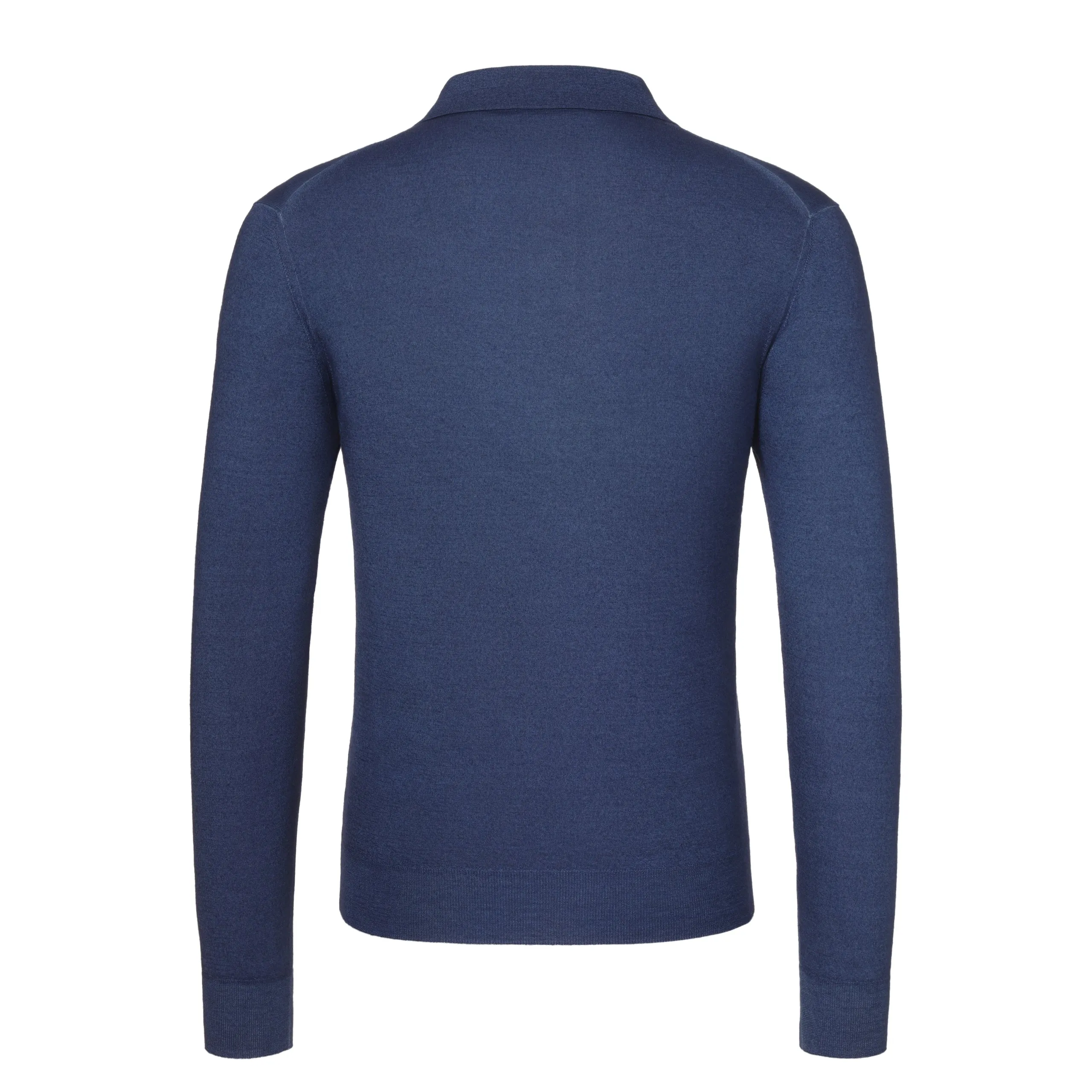 Cashmere and Silk Sweater Polo Shirt in Royal Blue