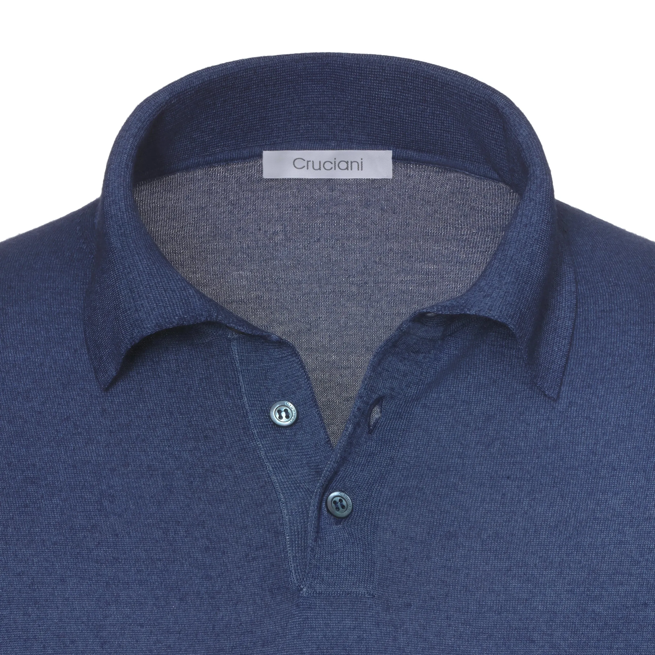 Cashmere and Silk Sweater Polo Shirt in Royal Blue