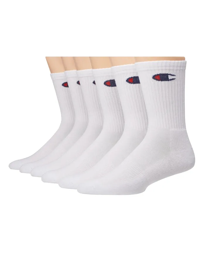 Champion - Men's Crew 6-Pairs, White