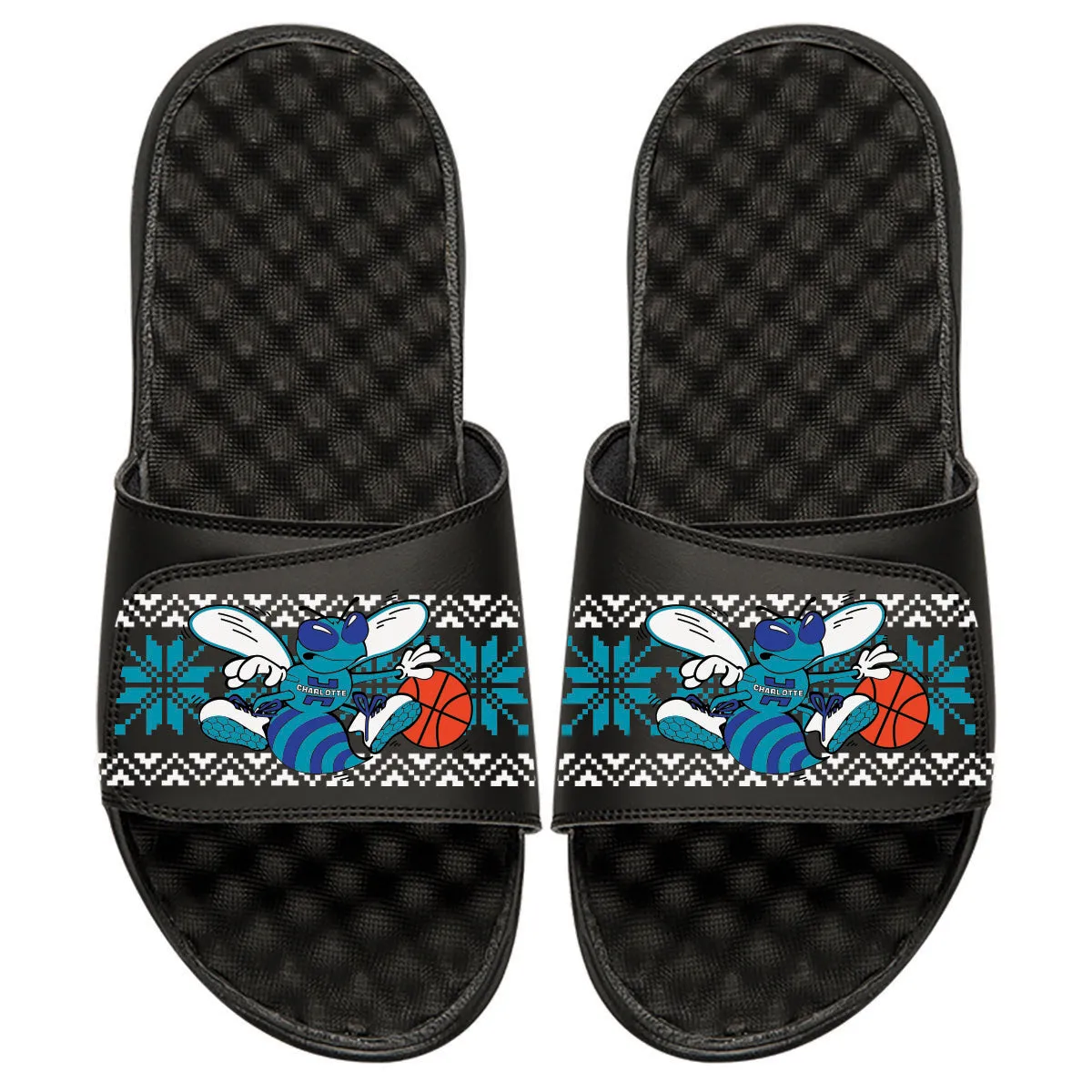 Charlotte Hornets Ugly Sweater Slides