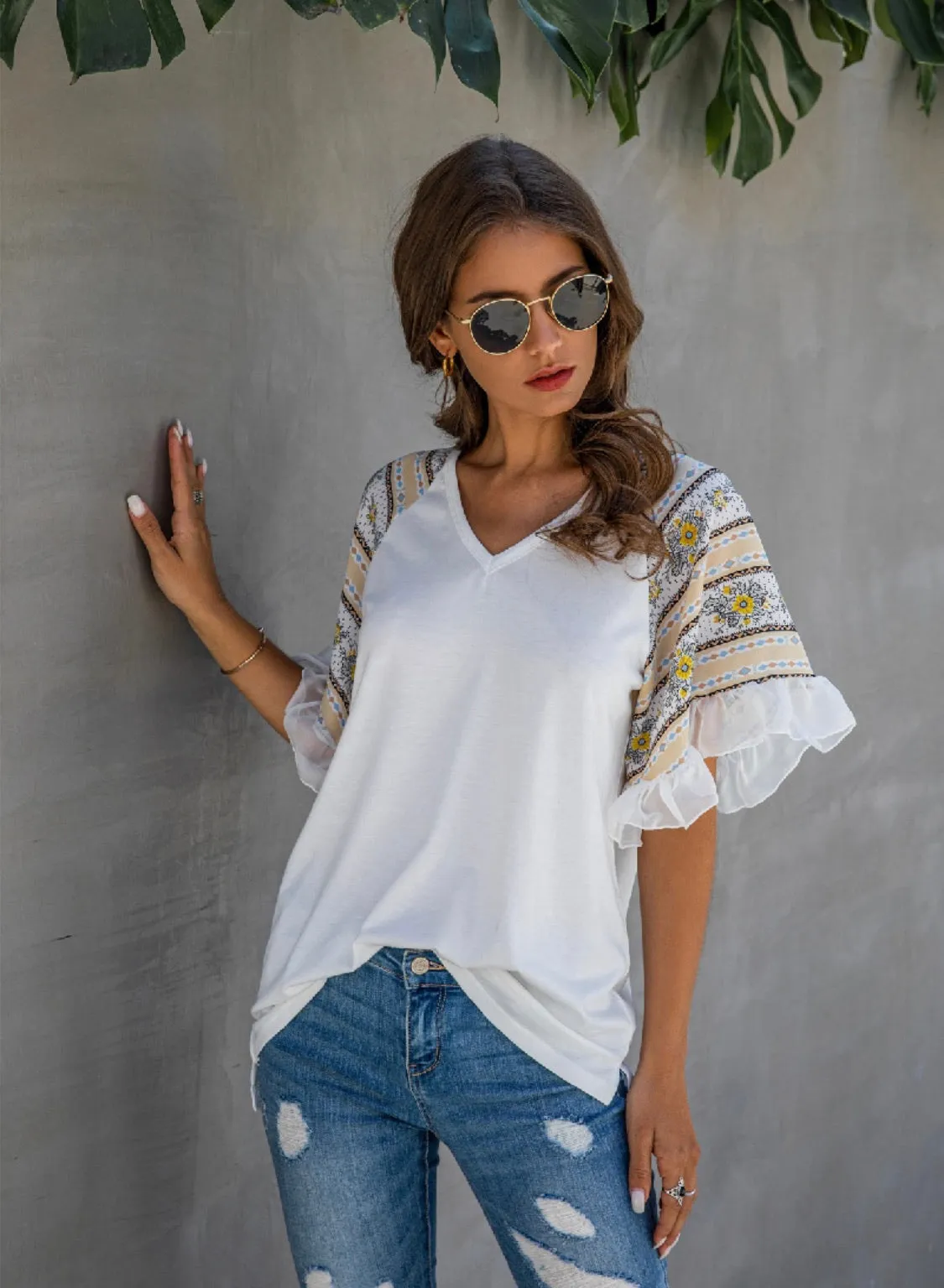 Christian Laced Sleeve Blouse