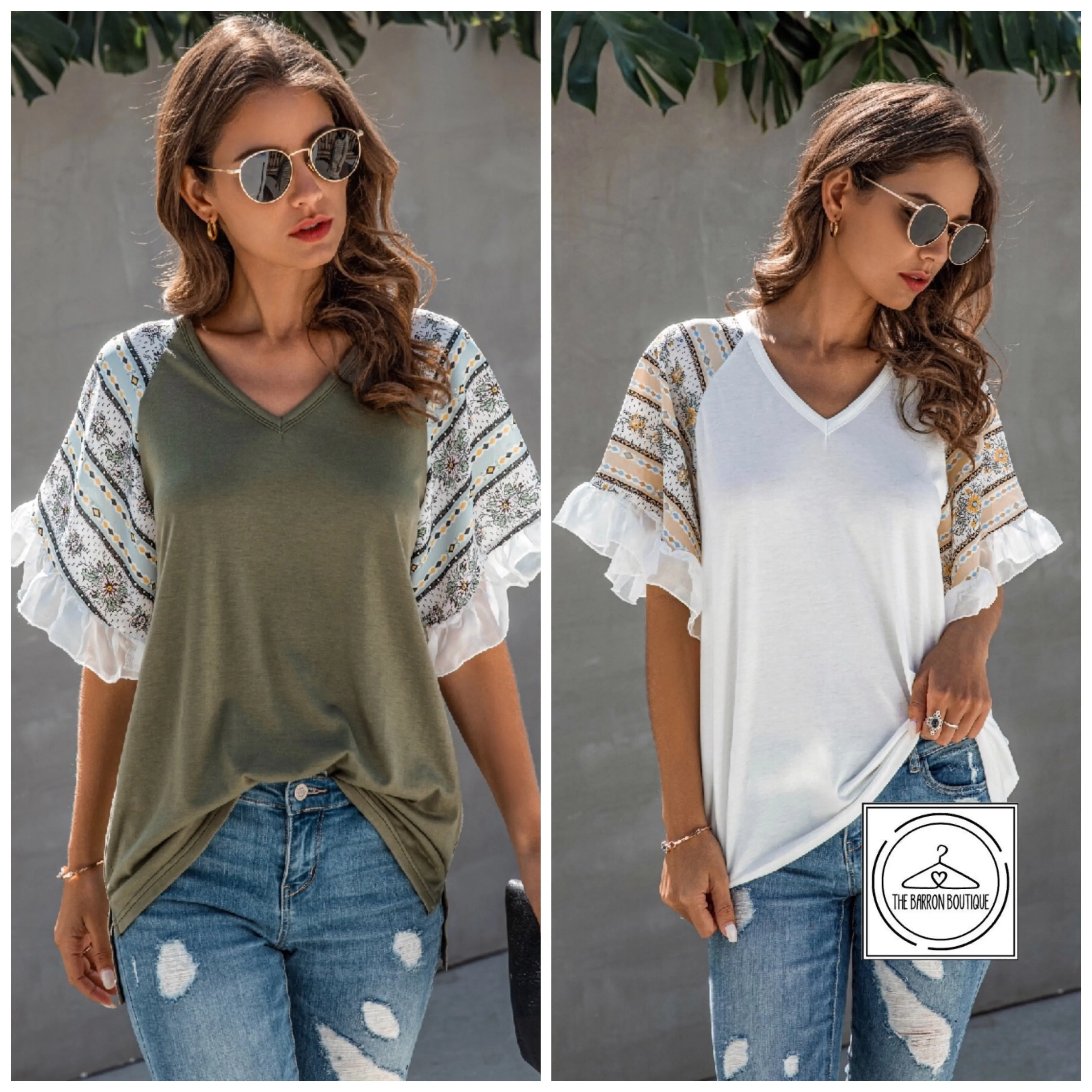 Christian Laced Sleeve Blouse