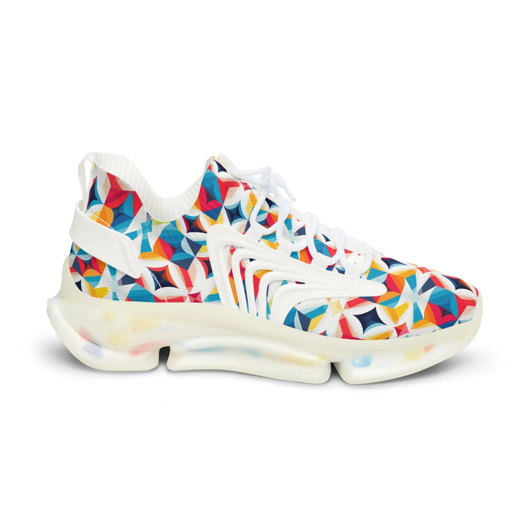 Colorful Kaleidoscope Men's Mesh Sneakers