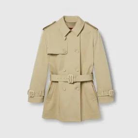 Cotton stretch garbardine coat