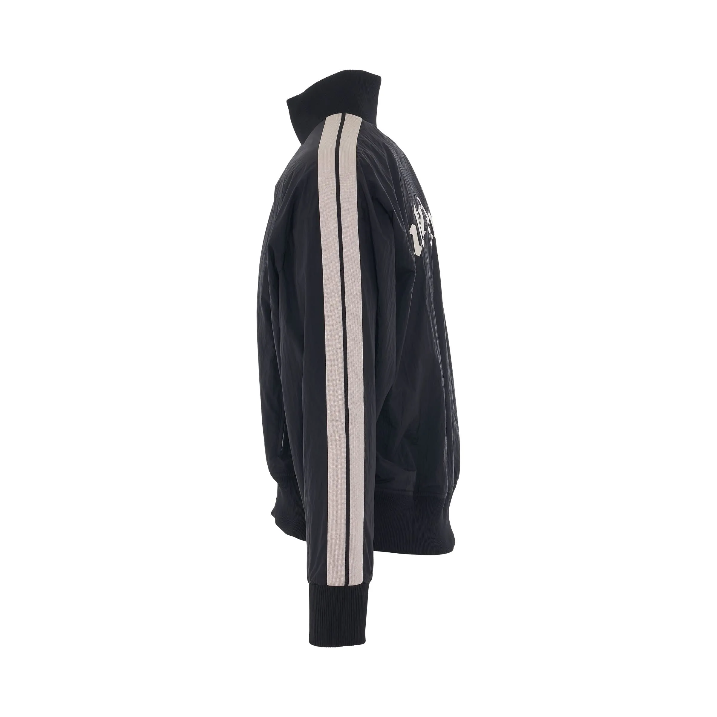 Curved Logo WR Track Jacket in Black/White