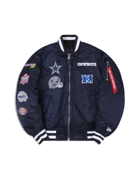 DALLAS COWBOYS X ALPHA X NEW ERA MA-1 BOMBER JACKET