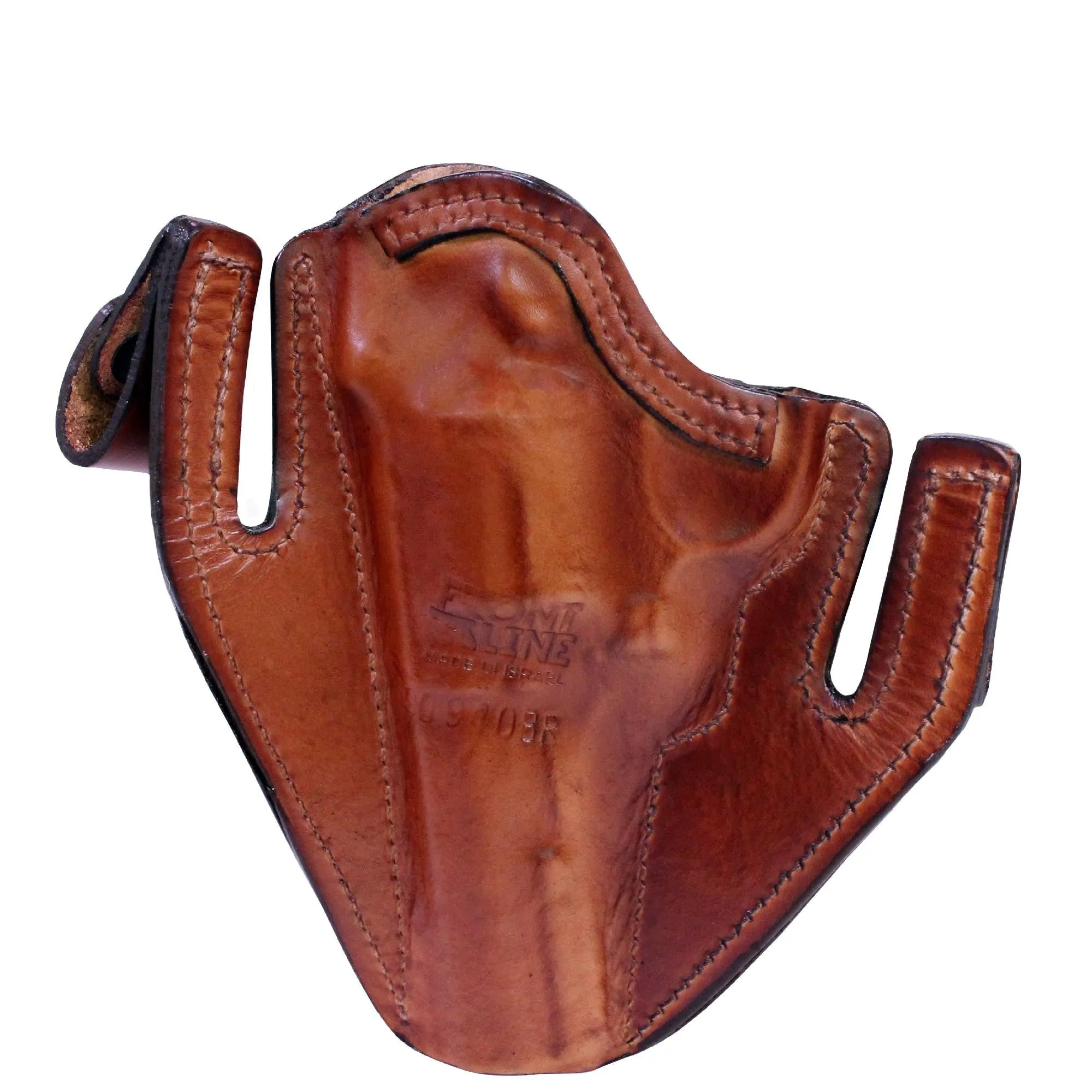 Deep Concealment Tuckable Holster - .357 Revolver with 4" Barrel, Brown, Right Hand