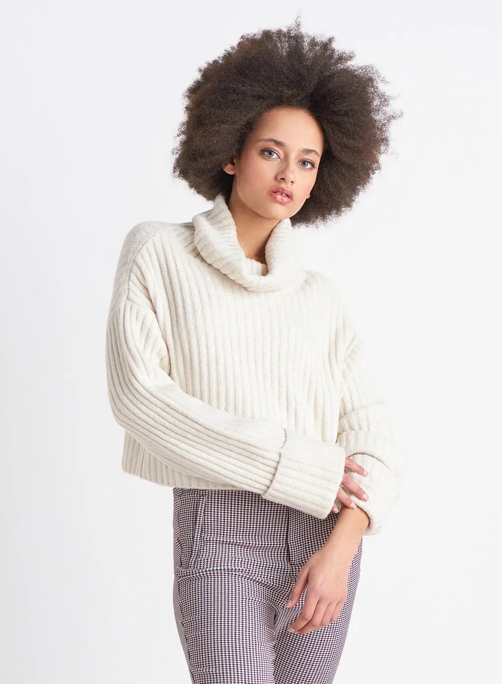 Dex Lucy Wide Cuff Turtleneck Sweater