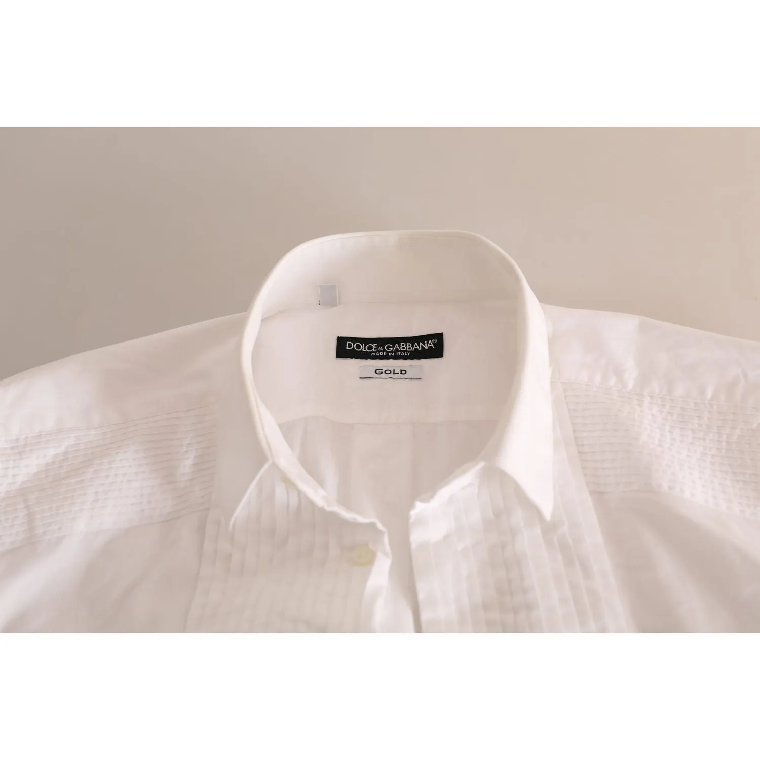 Dolce & Gabbana Elegant White Slim Fit Cotton Dress Shirt