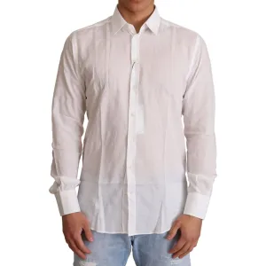 Dolce & Gabbana Elegant White Slim Fit Martini Dress Shirt