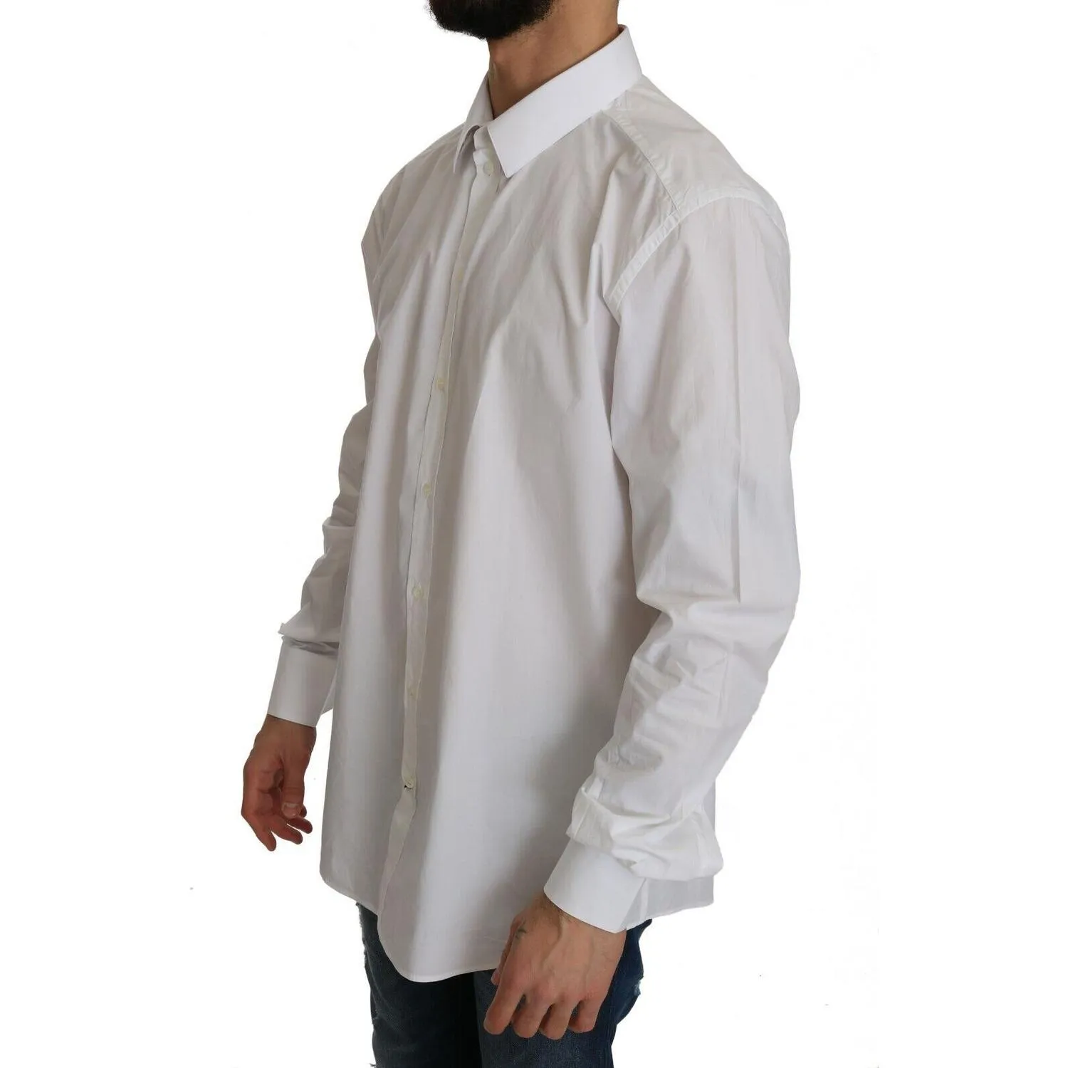 Dolce & Gabbana Exclusive White Slim Fit Formal Shirt