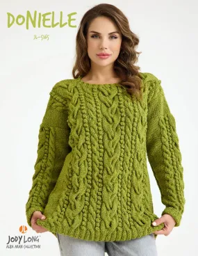 Donielle Cabled Sweater Pattern by Jody Long