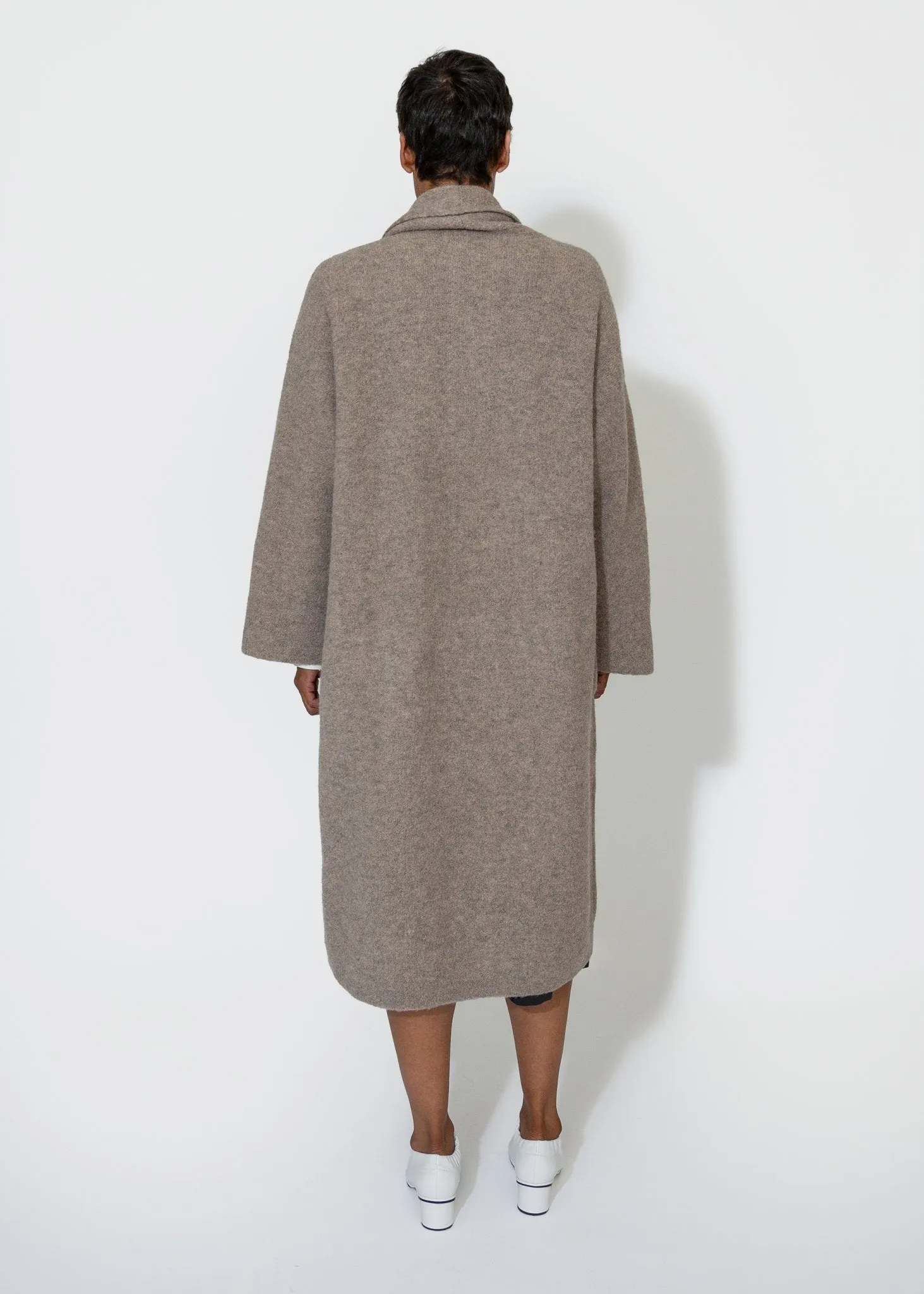 Double Face Long Coat in Moth