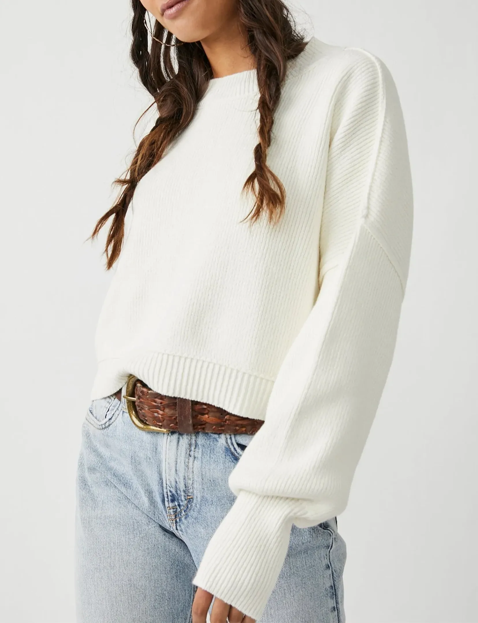 Easy Street Crop Pullover, Moon Glow