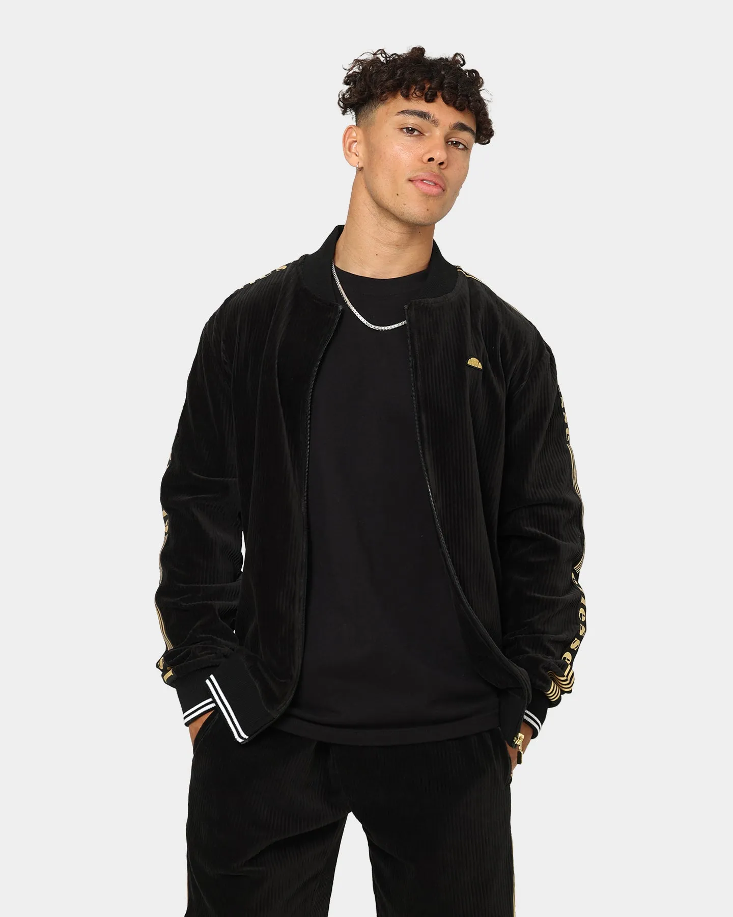 Ellesse Monzo Corduroy Track Jacket Black/Gold