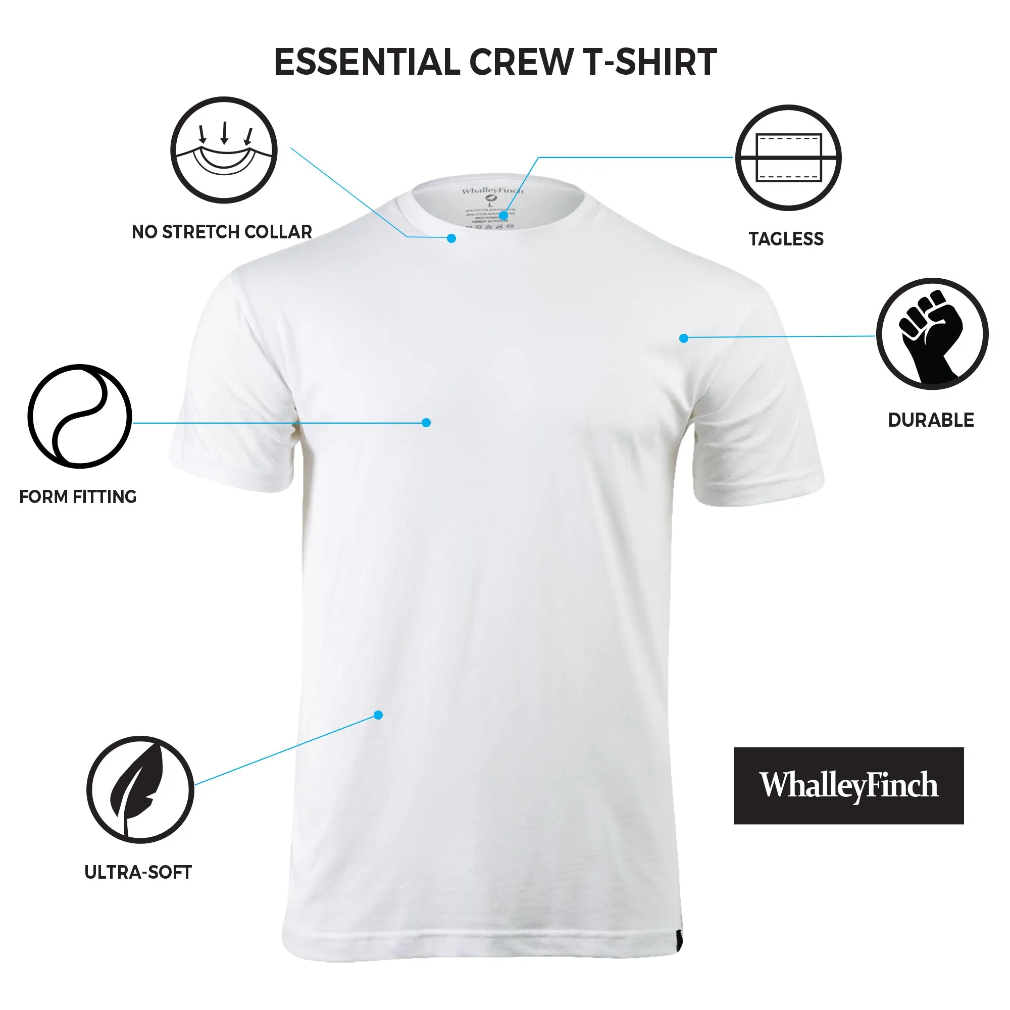 Essential Crew T-Shirt White 3-Pack