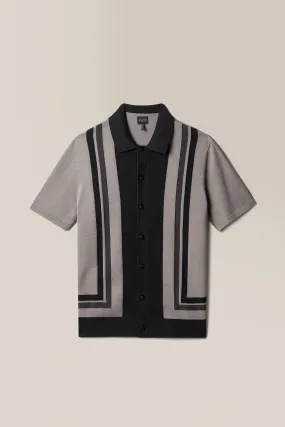 Essex Striped Knit Polo | Cotton