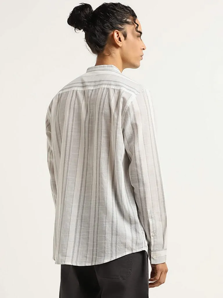 ETA Grey Cotton Resort Fit Shirt