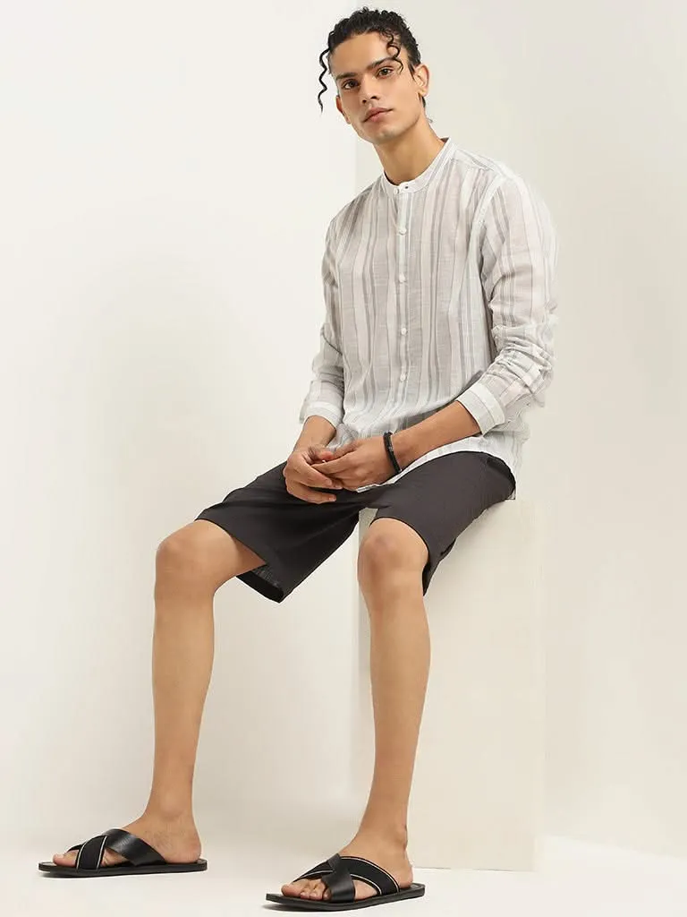 ETA Grey Cotton Resort Fit Shirt