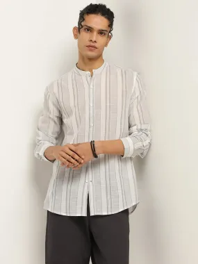 ETA Grey Cotton Resort Fit Shirt