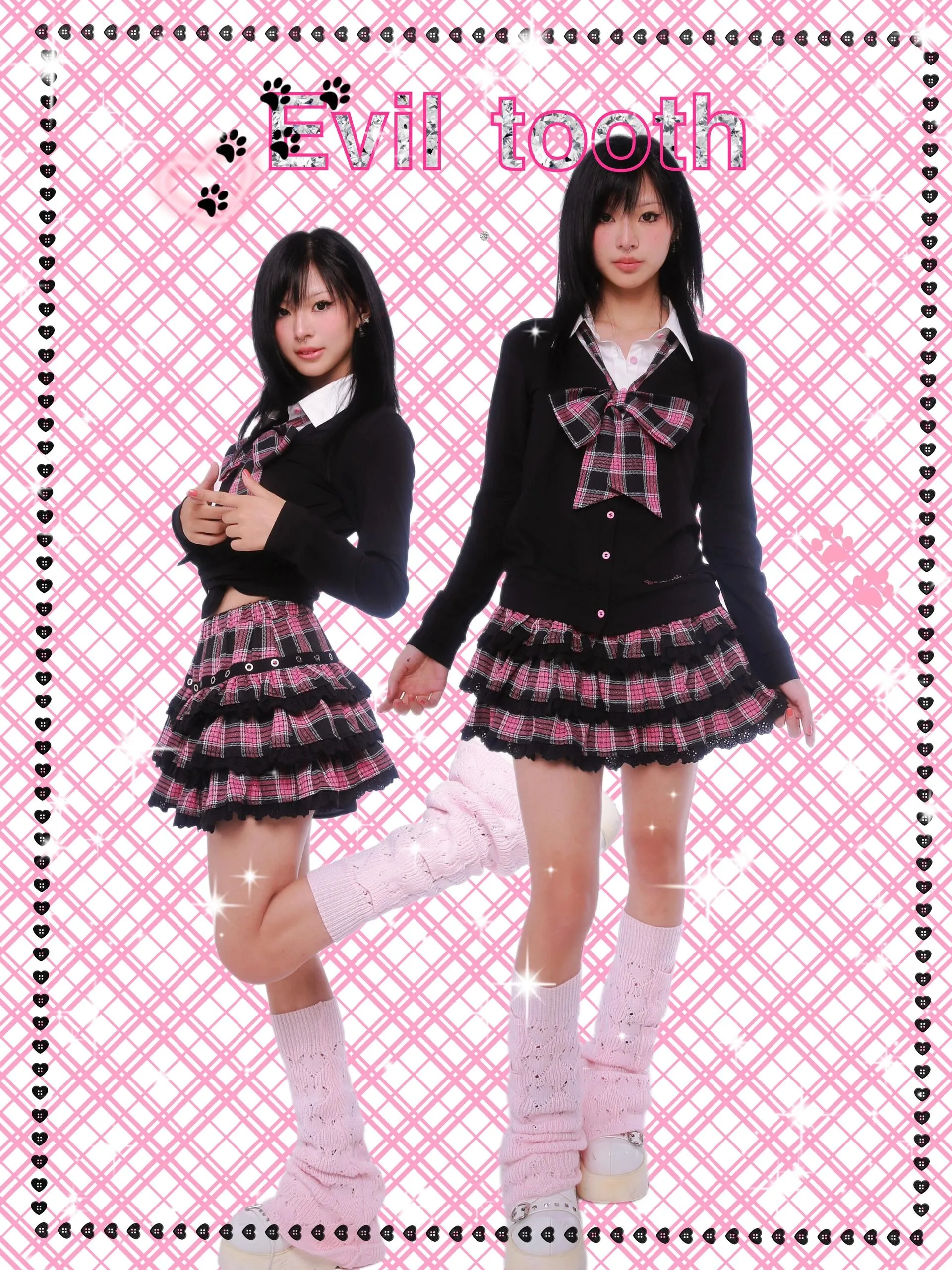 [Evil Tooth] A new era of me - y2k high school girl style JK skirt top and plaid skirt