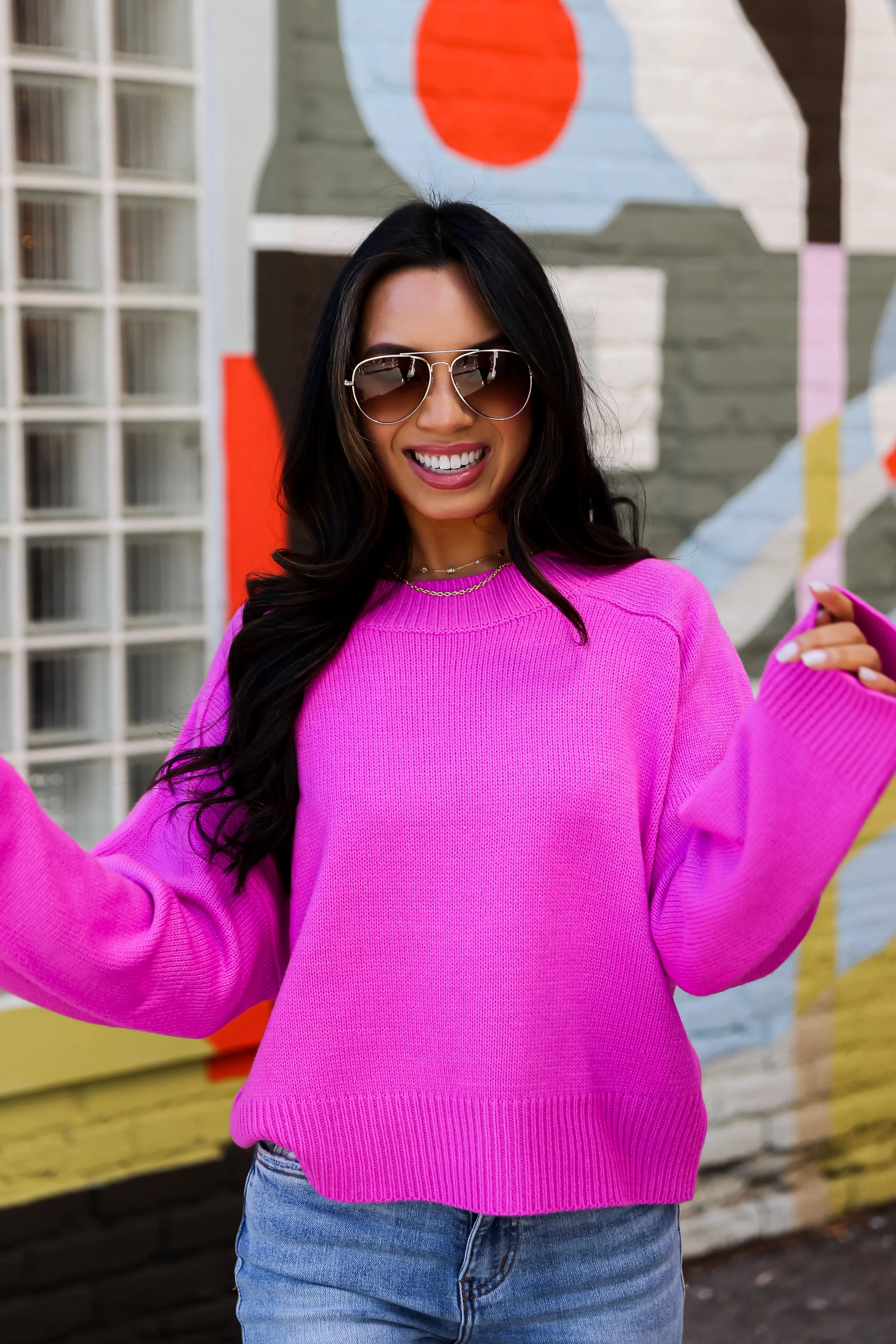 FINAL SALE - My Favorite Look Magenta Sweater