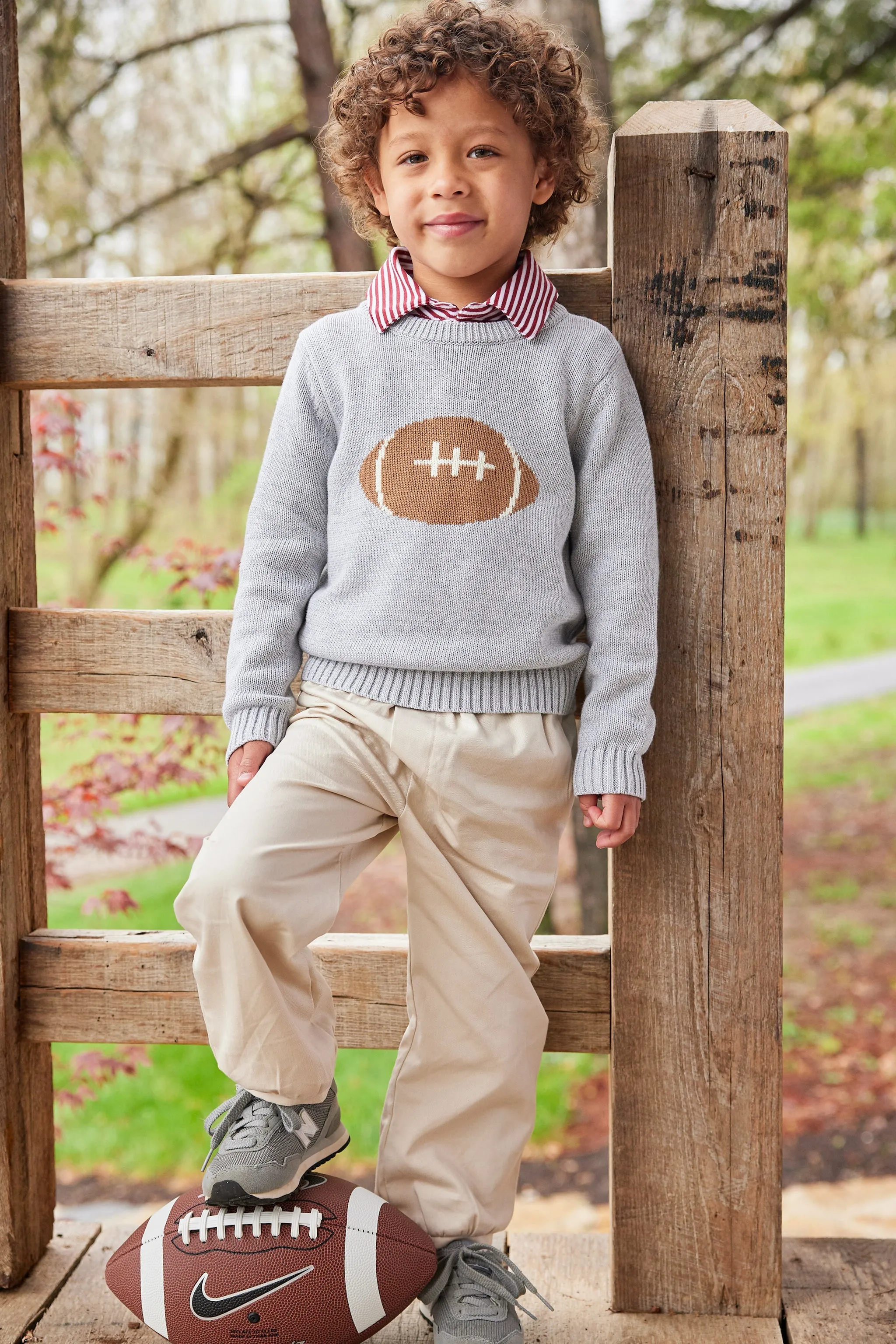 Football Intarsia Sweater