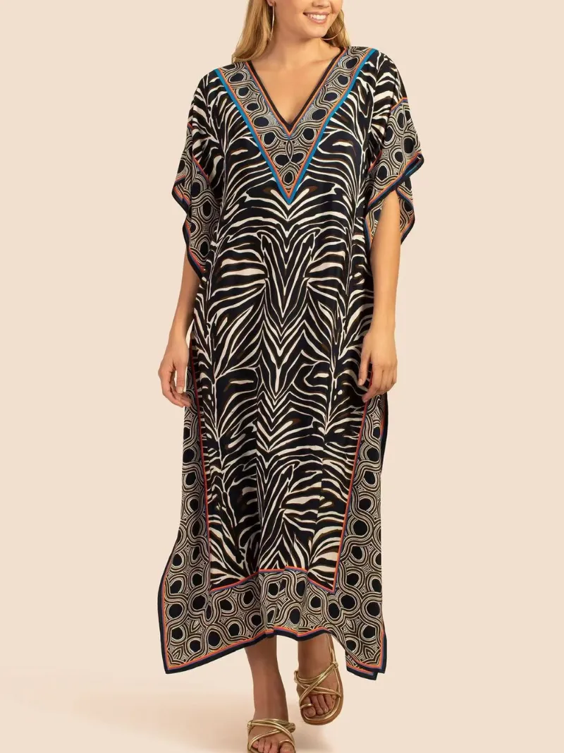 Game Of Love V-neck Kaftan Dress