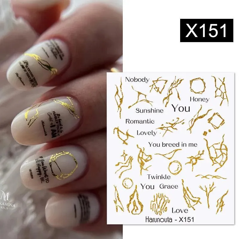 Gold Heart Leopard Print Nail Stickers: Glamorous Artwork at Home