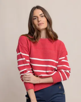 Haisley Stripe Crewneck Sweater by Southern Tide