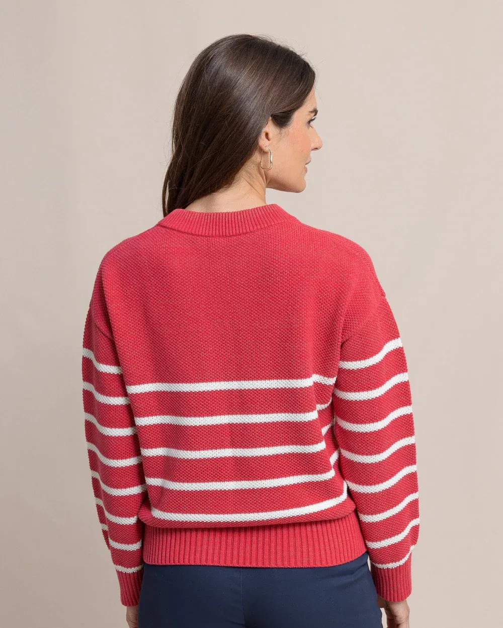 Haisley Stripe Crewneck Sweater by Southern Tide