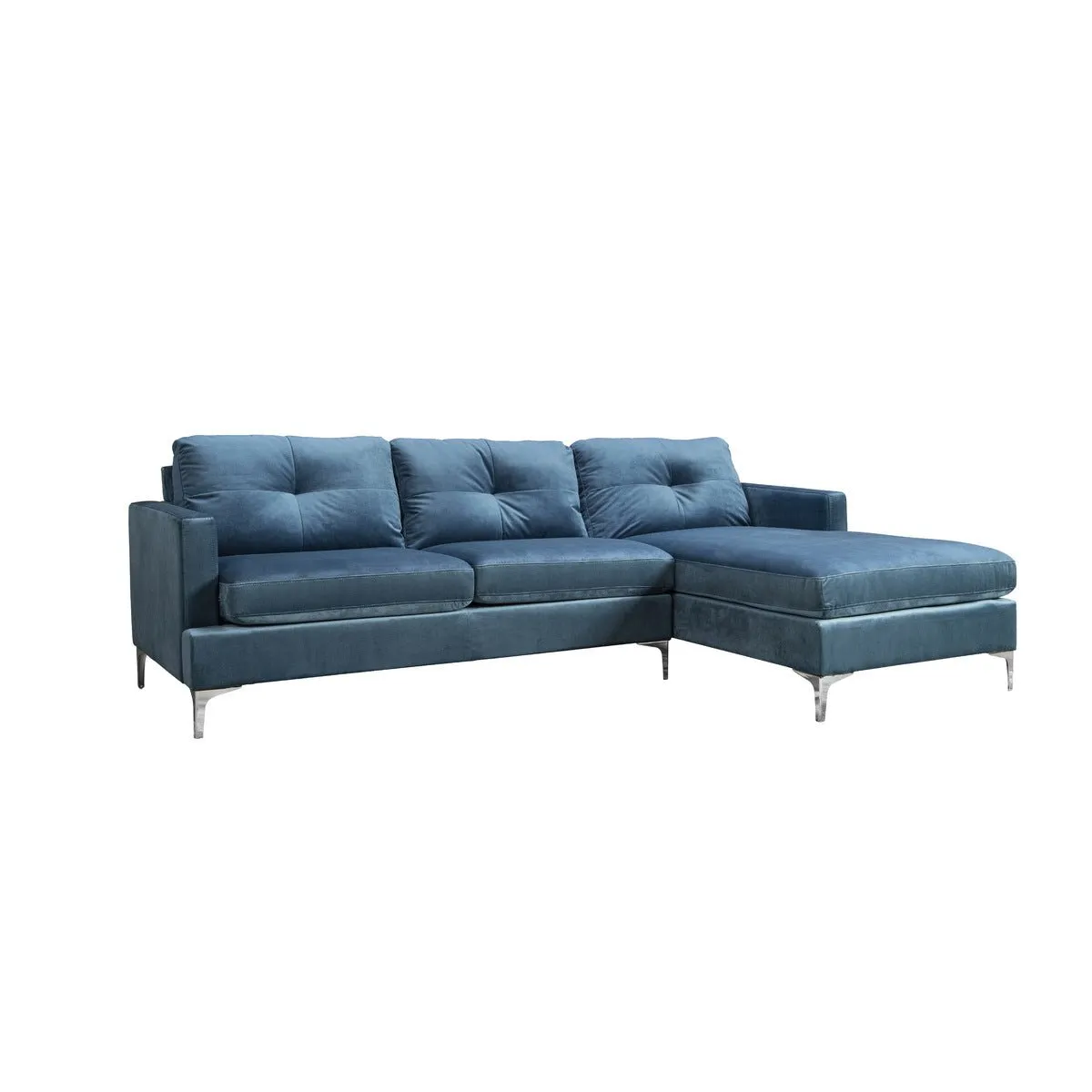 Hamilton Blue Sectional with Right side Chaise