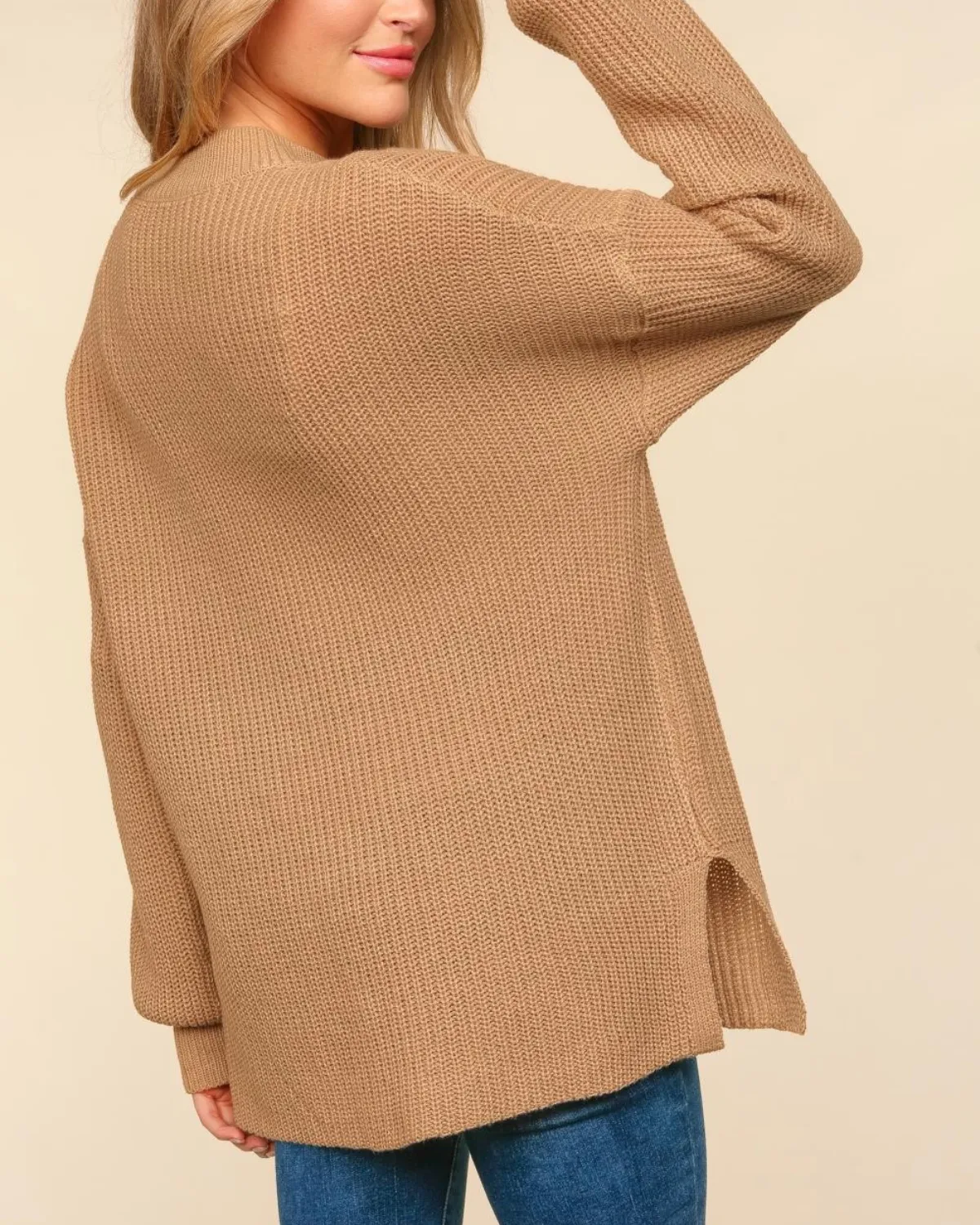 Haptics Plus Size Long Sleeve Sweater - Hct4140ax