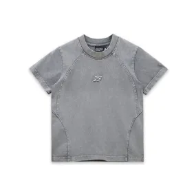 HAZE WASHED BABY TEE - BLUE/GRAPHITE