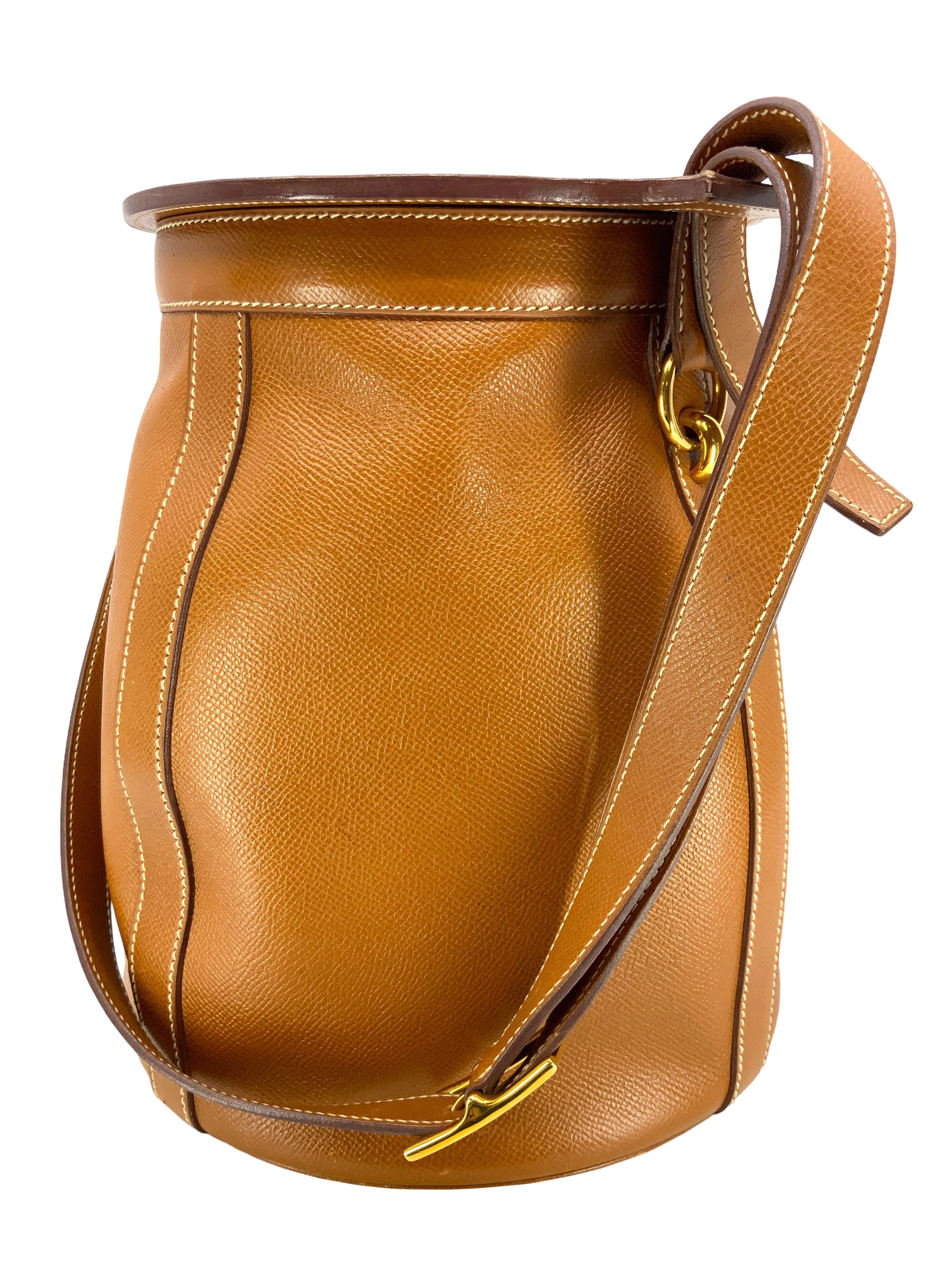 HERMES Epsom Leather Bucket Farming Bag