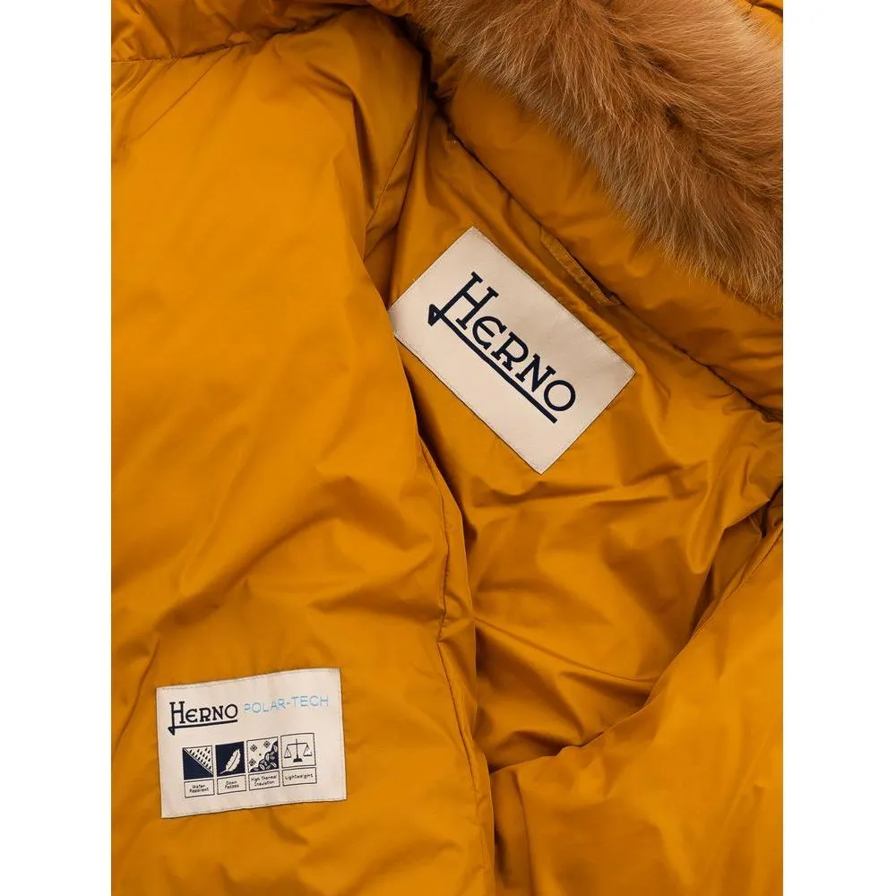 Herno Yellow Polyamide Jackets & Coat