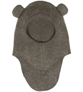 HutteliHut MINI BEAR Balaclava Ears Soft Wool Brown