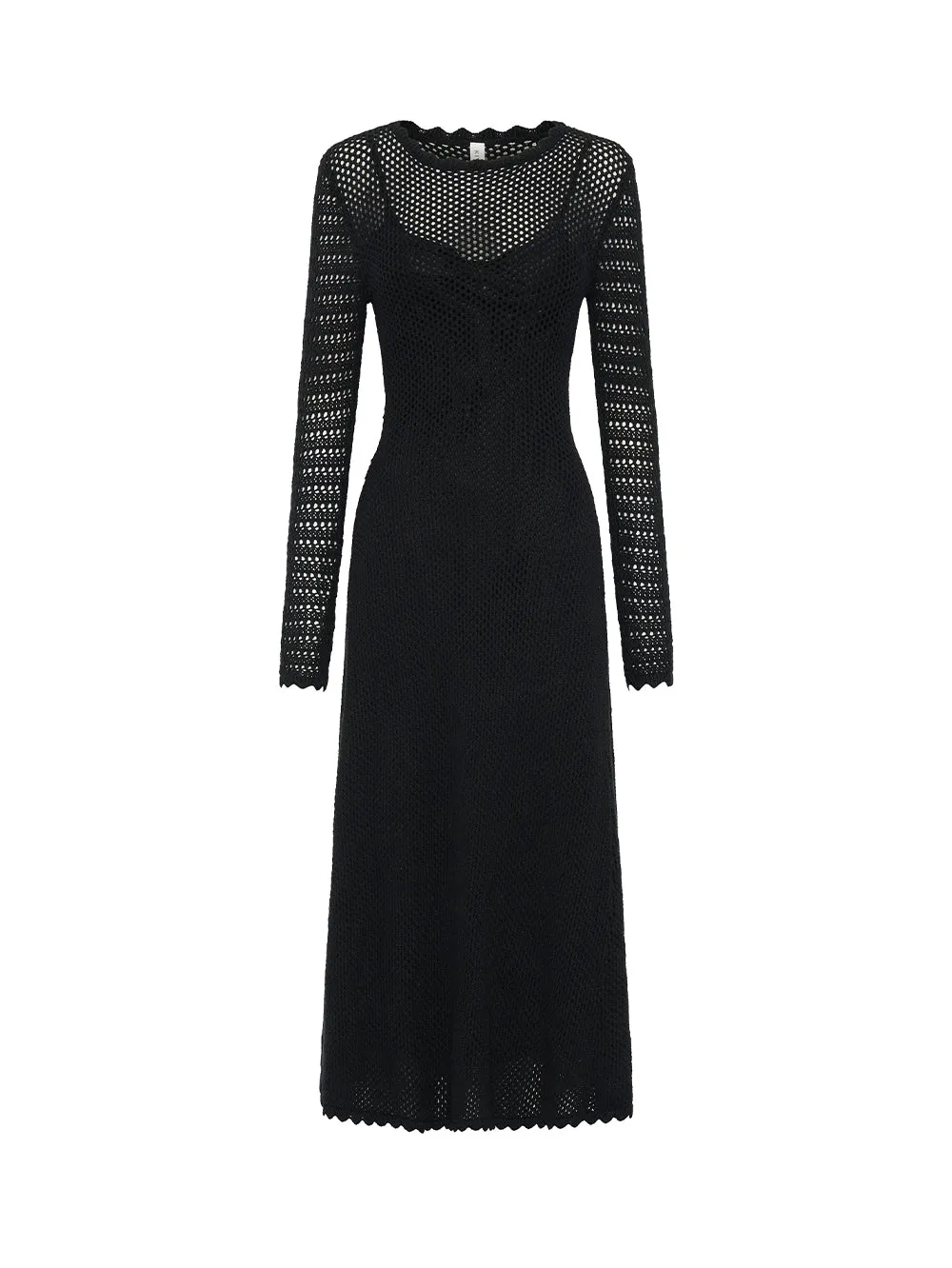 Ingrid Knit Midi Dress - Black