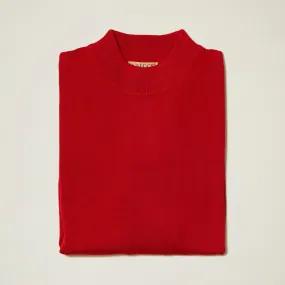 Inserch Cotton Blend Mock Neck Sweater Red 4308-00030