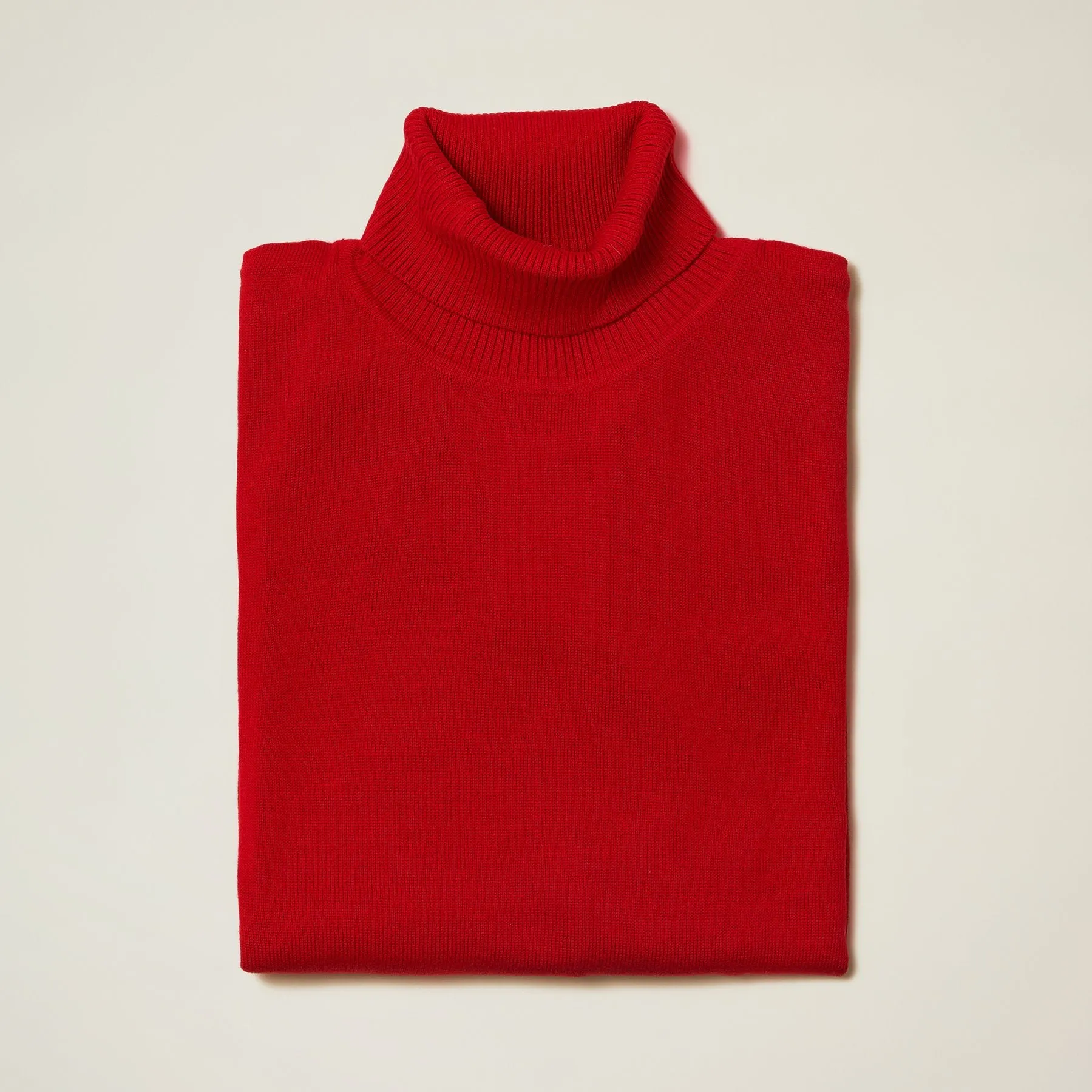 Inserch Cotton Blend Turtleneck Sweater Red 4708